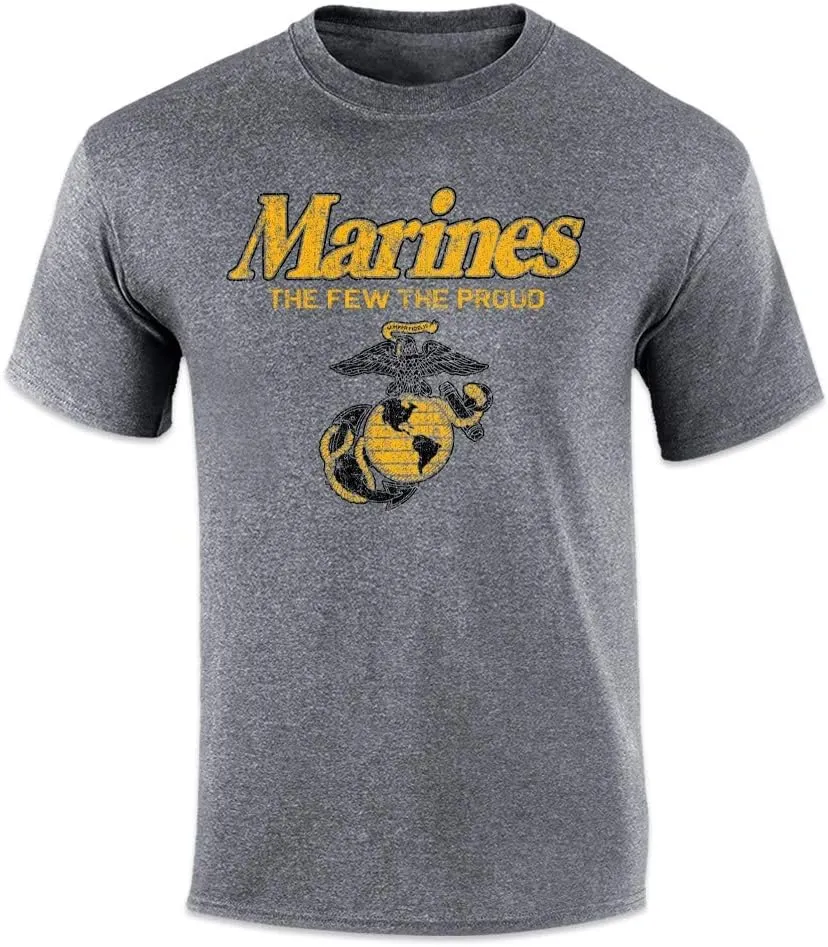 Armed Forces Gear Marines The Few The Proud Faded Short-Sleeve T-Shirt - Licensed United States Marine Shirts for Men
