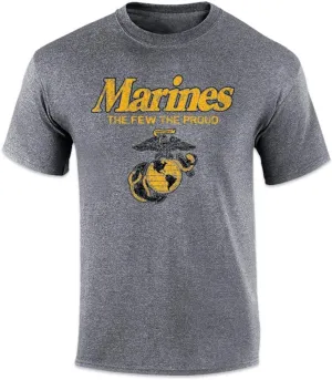 Armed Forces Gear Marines The Few The Proud Faded Short-Sleeve T-Shirt - Licensed United States Marine Shirts for Men
