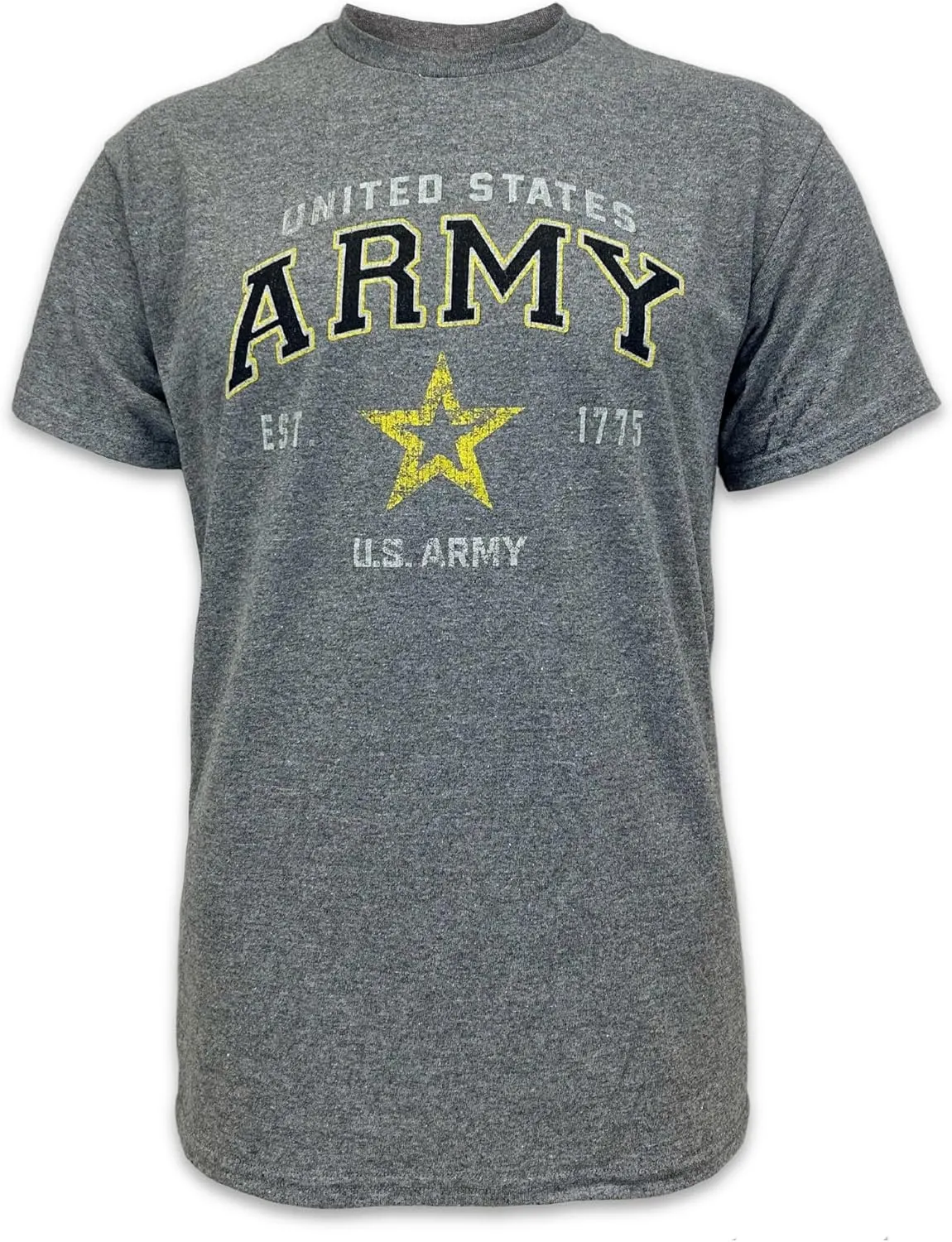 Armed Forces Gear US Army Star Est. 1775 Faded Short-Sleeve T-Shirt, Unisex - Licensed United States Army Shirts for Men