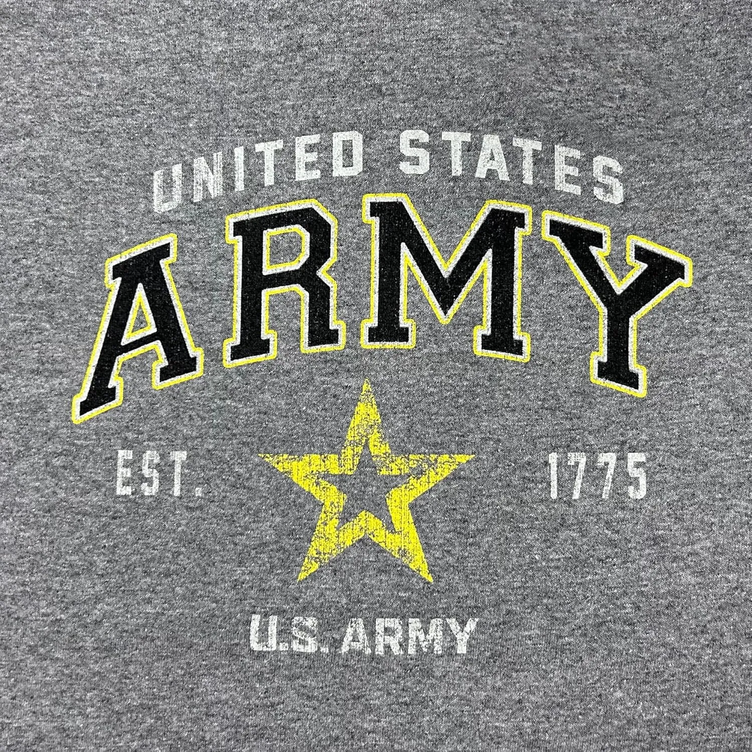 Armed Forces Gear US Army Star Est. 1775 Faded Short-Sleeve T-Shirt, Unisex - Licensed United States Army Shirts for Men