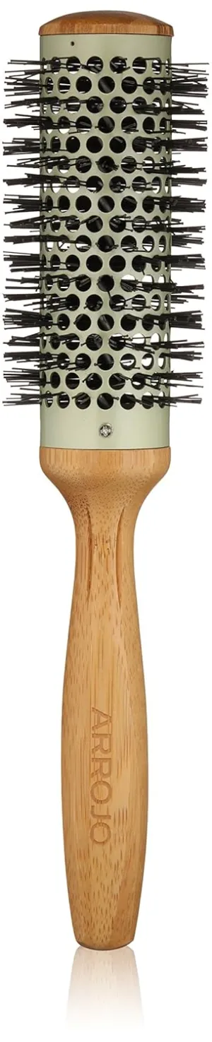 ARROJO Medium Ceramic Round Hair Brush - Round Brush for Blow Drying & Styling – Bristle Hair Brushes for Women & Men – Hairbrush to Smooth & Add Shine – Bristle Hair Brush Great for Mid-Length Styles