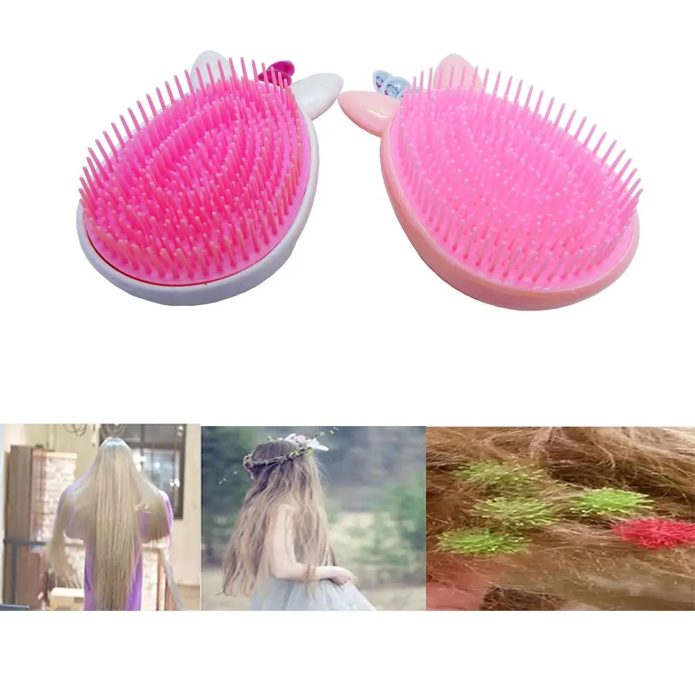 Artkingdome Unicorn Hair Brush Wet dry, Kids detangling brush,Toddler Hair Brush Detangling, Curly Straight Hair Brushes Combs Gift Pink