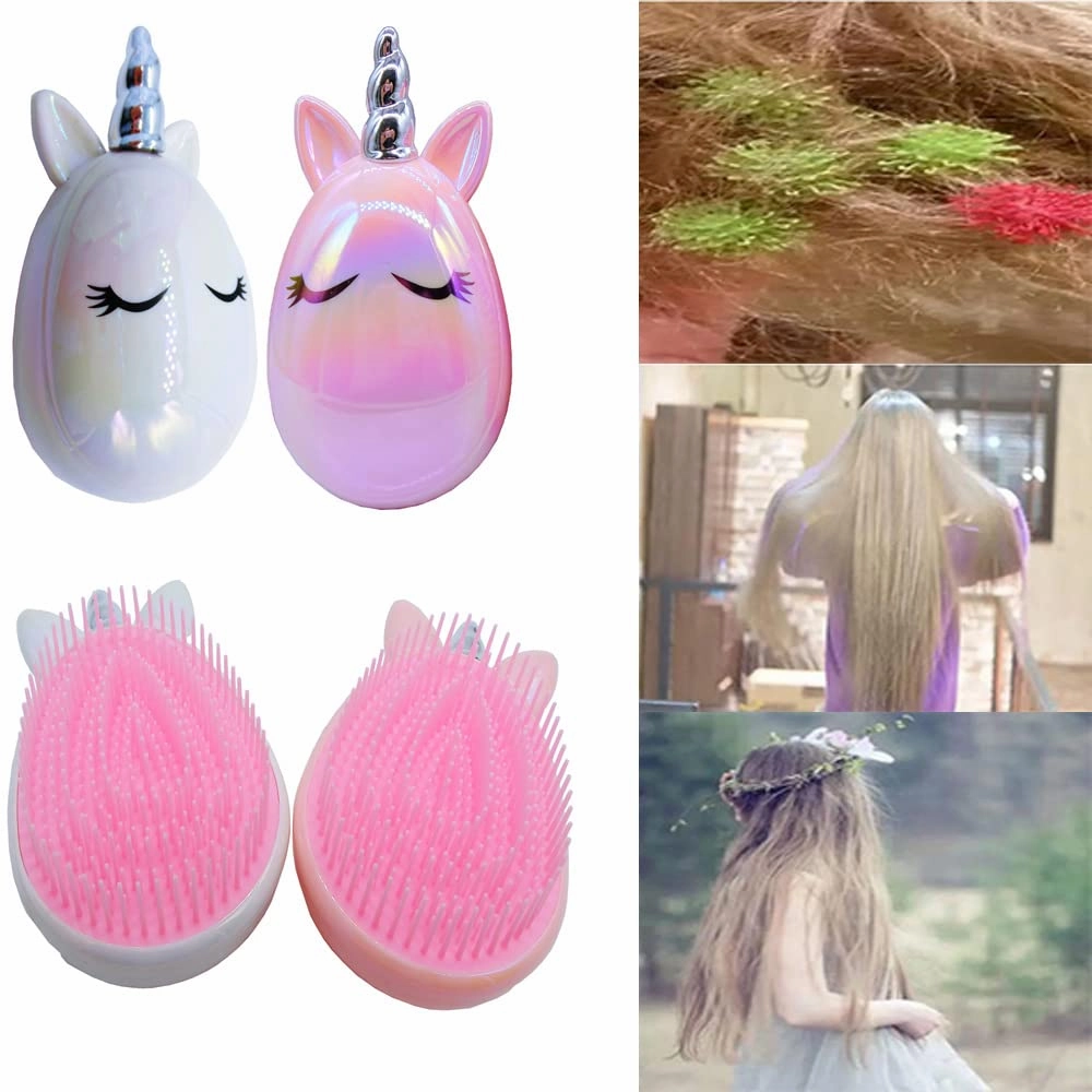 Artkingdome Unicorn Hair Brush Wet dry, Toddler Hair Brush Detangling Anti-static Soft Massage for Kid's, Curly Straight Hair Brushes, Combs Gift