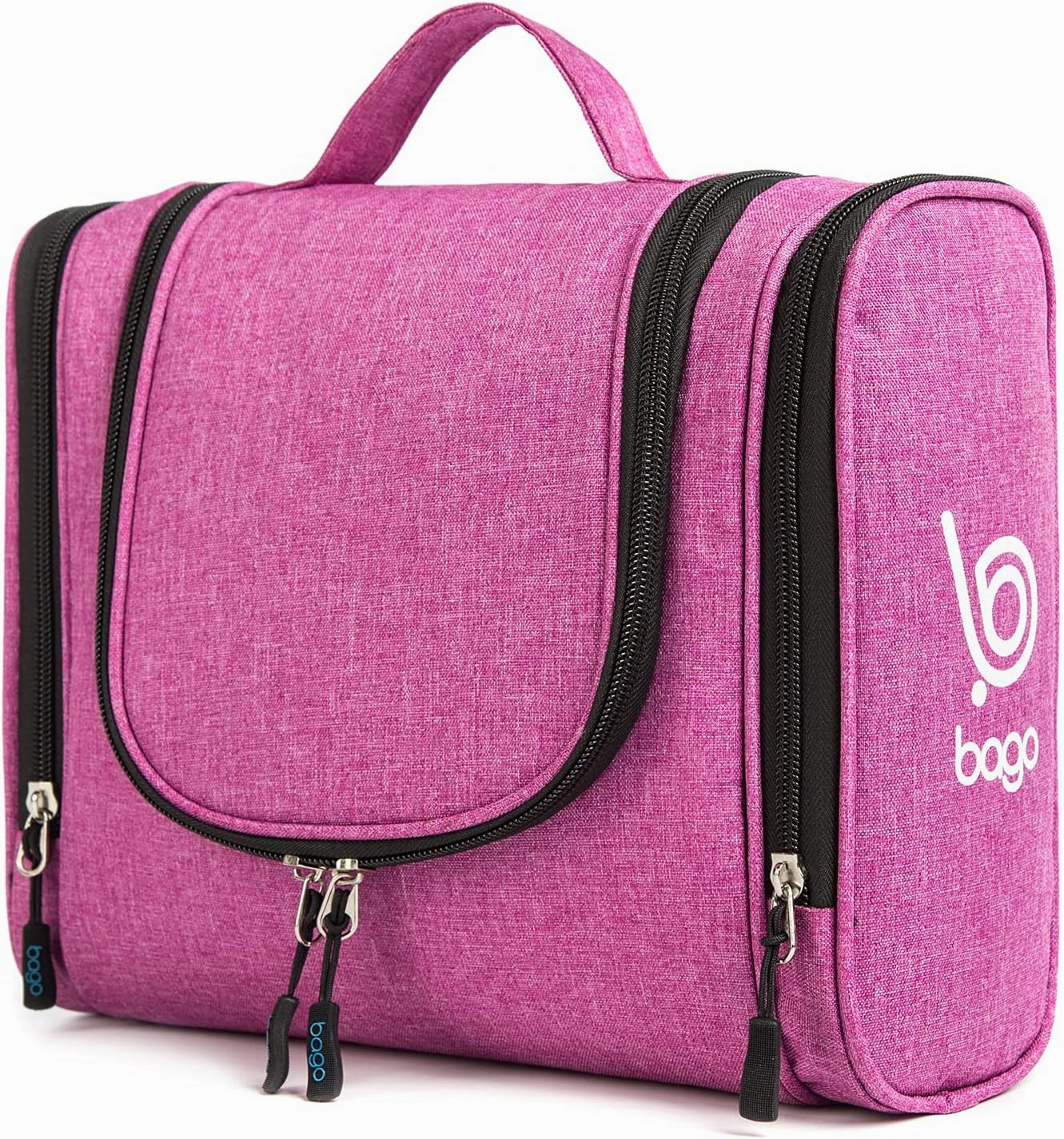 bago Travel Toiletry Bag for Women and Men - Large Waterproof Hanging Large Toiletry Bag for Bathroom and Travel Bag for Toiletries Organizer -Travel Makeup Bag (SnowPurple)