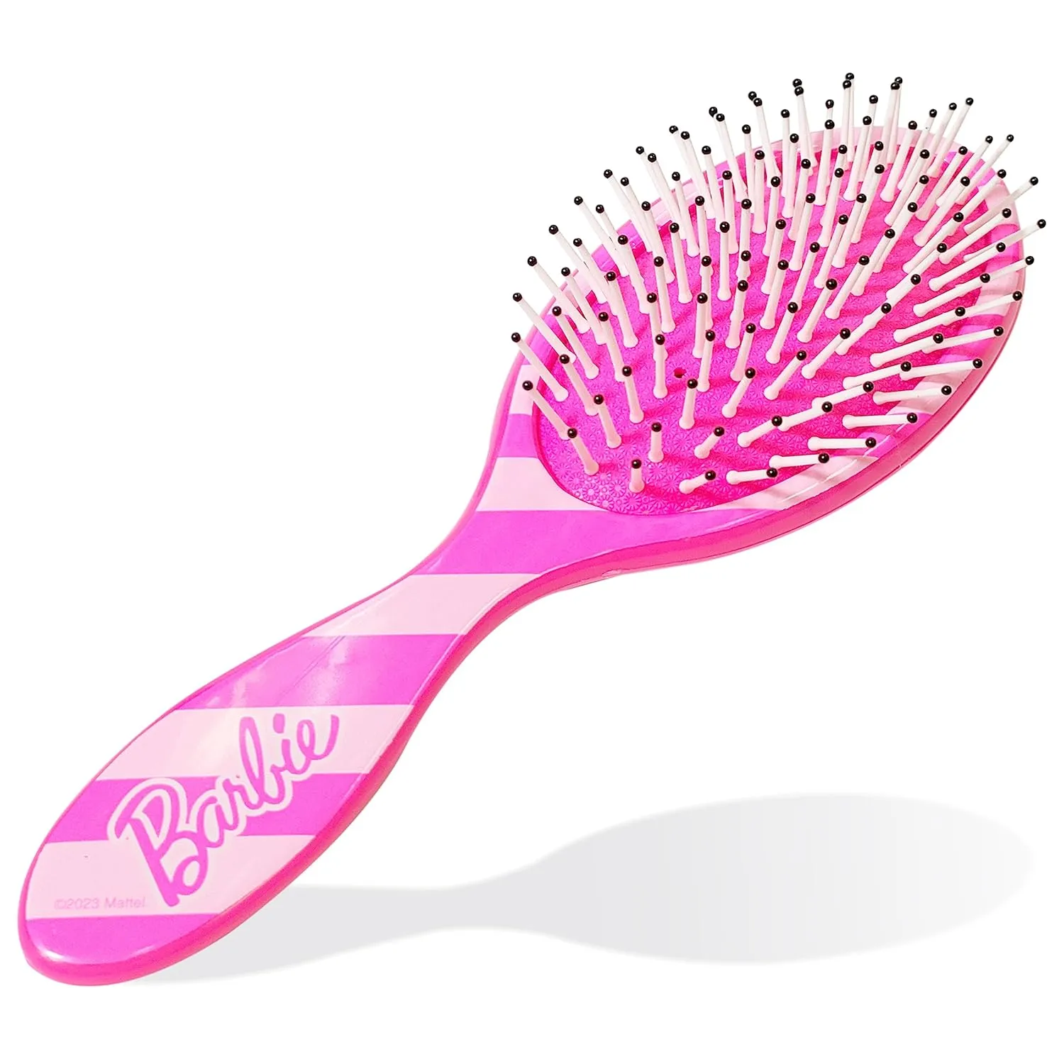 Barbie Hair Accessory 5 Pcs Set - 1 Regular 9 inch Hairbrush & 4 Scrunchies - Detangling Brush Elastic Hair Ties Ropes, Ages 3 