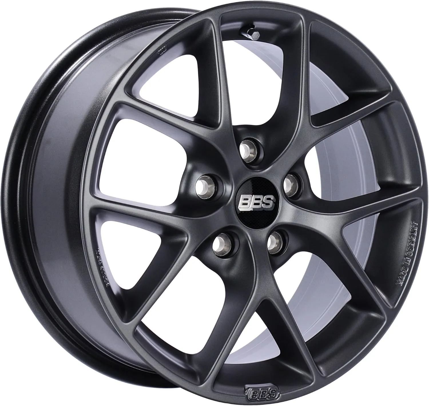 BBS SR Satin Grey Wheel with Painted Finish (18 x 8. inches /5 x 112 mm, 45 mm Offset)