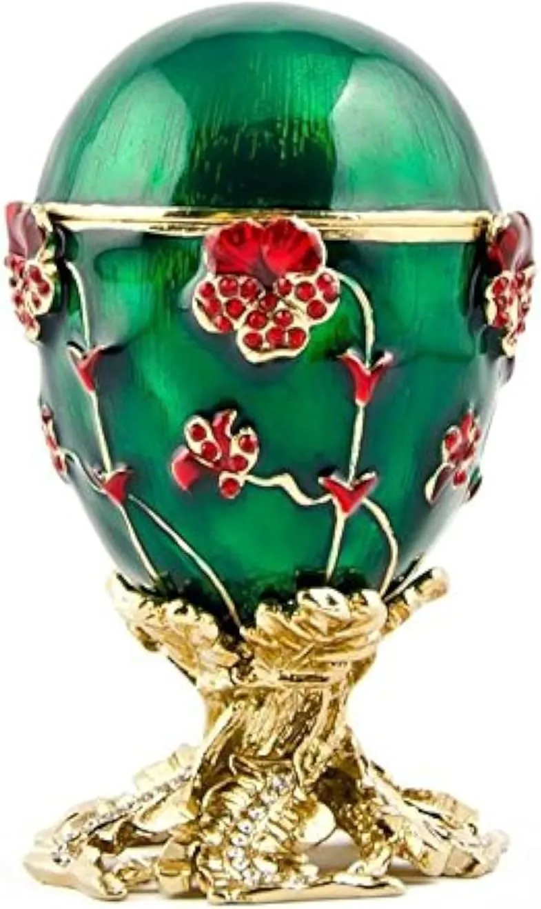 BestPysanky 1899 Pansy Royal Imperial Easter Egg 2.5 Inches