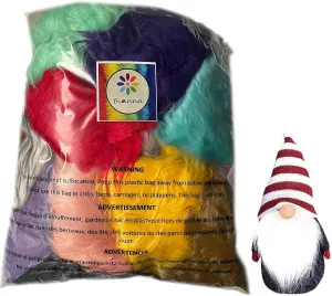 Bianna Creations 16oz Mixed Random Colors Craft Faux Fur Scrap Bag, Remnant Pieces Scrappy Artificial Fake for DIY Crafting Project, Gnome Beard Material, Small Pieces