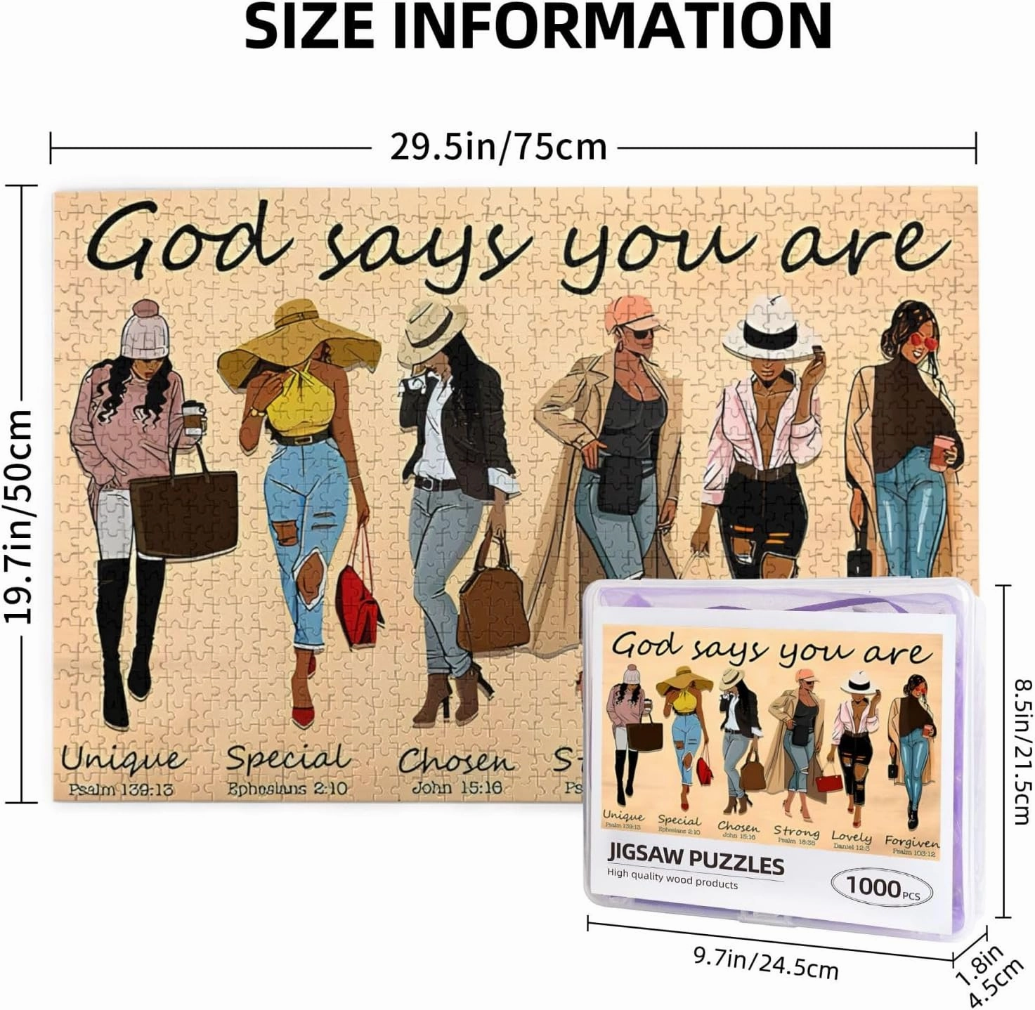 Black Queen Girl Jigsaw Puzzles African American Jigsaw Puzzles for Adults Fun Family Game Motivational Toy Educational Intellectual