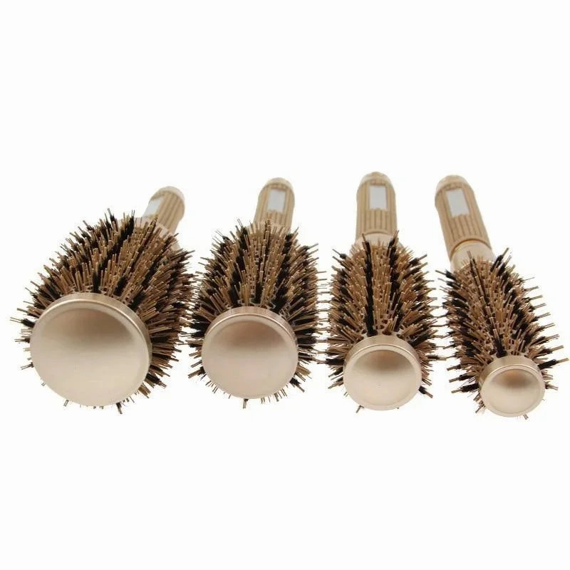 BlowOut Pro - Ionic Boar Bristle Round Hairbrush Set for Salon-Quality Styling
