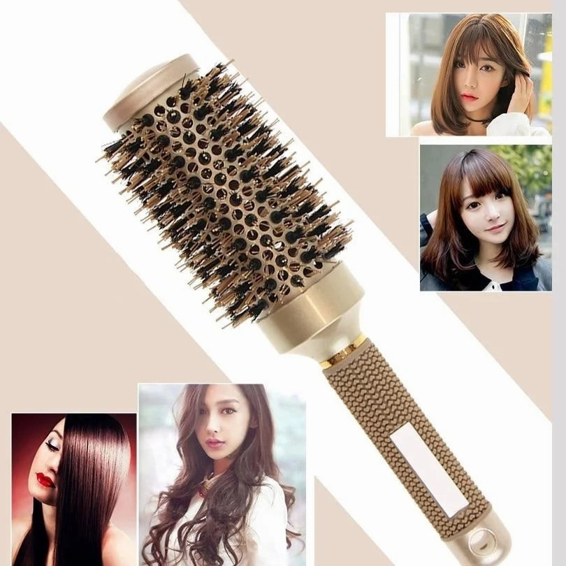 BlowOut Pro - Ionic Boar Bristle Round Hairbrush Set for Salon-Quality Styling