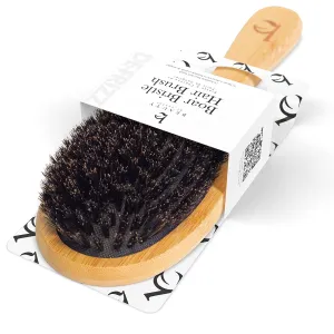 Boar Bristle Hair Brush - Smoothing Soft Bristle Brush for Men, Women & Kids, Bamboo and 100% Boar Bristles for Fine & Thin Hair, Distributes Oils for Natural Shine, Soft & Gentle on Scalp