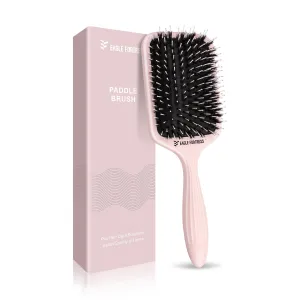 Boar Bristle Paddle Hair Brush for Women, Hairbrush Detangler with Thicker Nylon Pins for Effortless Detangling, Scalp Massage & Reduced Breakage – Suitable for All Hair Types