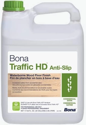 Bona Wood Traffic HD Anti-Slip 128 fl oz Jug, Satin Finish, Water-Based, Clear/Neutral, 11.5 x 5 x 1E 1 inches