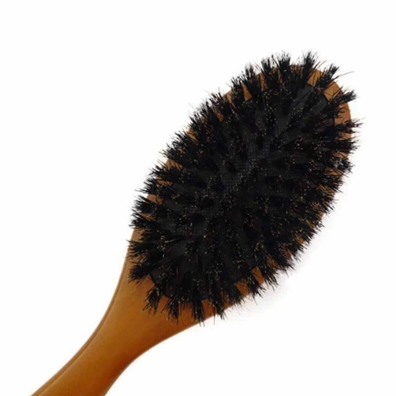 Bristle Hairbrush Anti-Static Wooden Handle Hair Comb