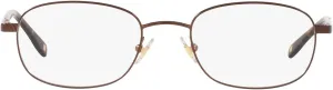 Brooks Brothers Men's BB 363 Oval Prescription Eyewear Frames, Satin Dark Brown/Demo Lens, 50 mm