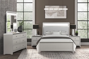 Bryne Champagne LED Queen Bed