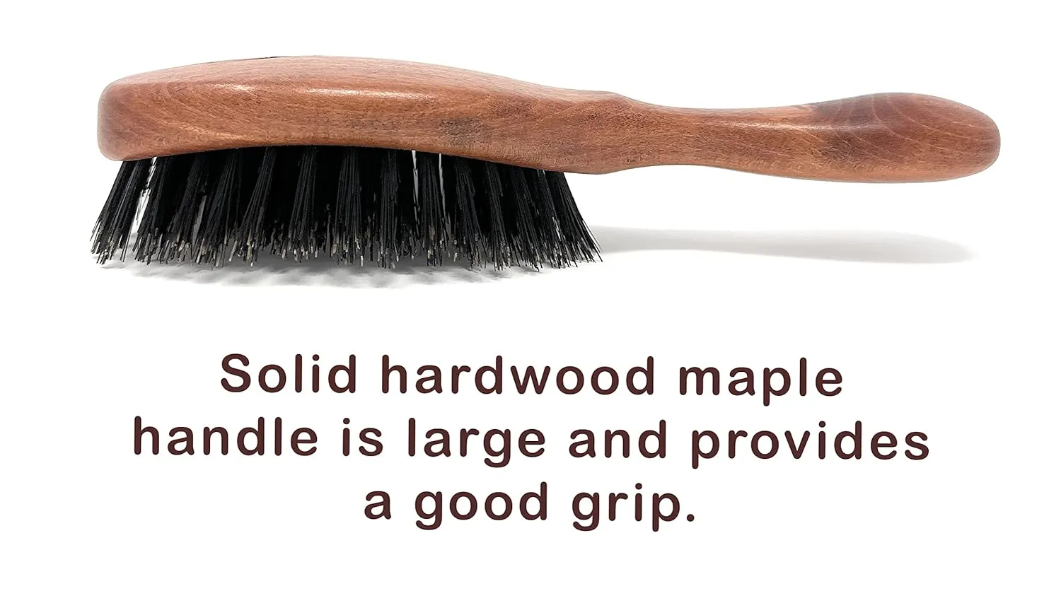Calcutta Max – 100% Pure Calcutta Extra Stiff Wild Boar Bristle Hair Brush – Best Natural Hair Brush – Thick Hairbrush for Styling & Smoothing – Dark Maple Wood Handle – Made in Europe