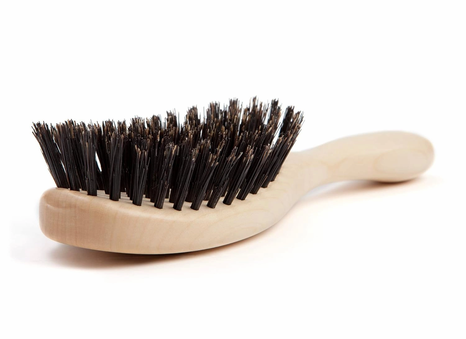 Calcutta Max – 100% Pure Calcutta Extra Stiff Wild Boar Bristle Hair Brush – Premium Natural Hairbrush for Women with Thick Hair – Light Maple Wood Handle – Made in Europe
