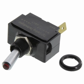 Carling Technologies LT-1511-610-012, Genuine OEM 12 Volt Toggle Rocker Boat Switch, Marine Grade Waterproof, SPST, Lighted Red On-Off, 12V, 15A 125VAC