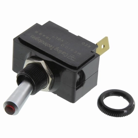 Carling Technologies LT-1511-610-012, Genuine OEM 12 Volt Toggle Rocker Boat Switch, Marine Grade Waterproof, SPST, Lighted Red On-Off, 12V, 15A 125VAC