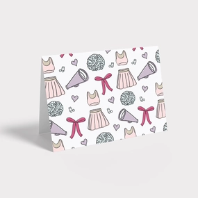 Cheerleading Personalized Stationery - Flat or Folded with Envelopes