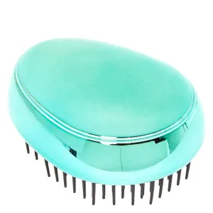 Claire's Mint Chrome Handleless Detangling Hairbrush