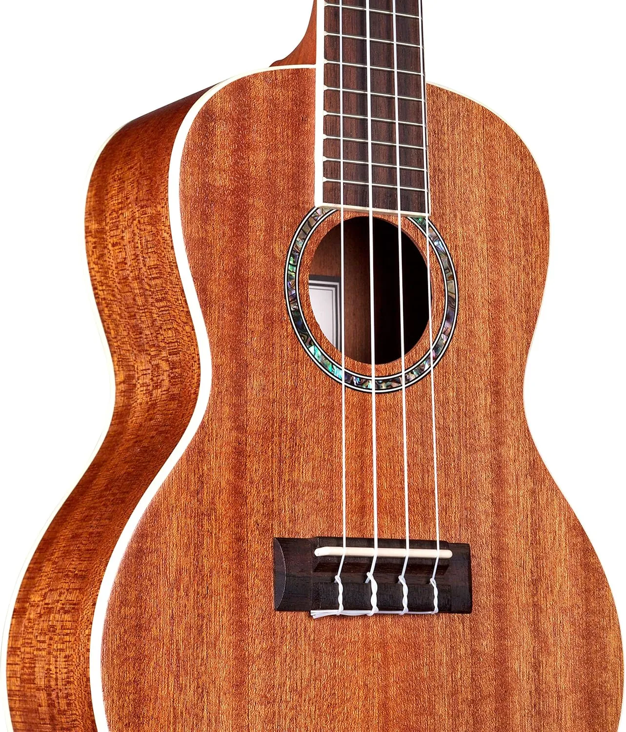Cordoba 15CM Concert Ukulele - Hand Crafted With Mahogany Top, Back & Sides, Authentic Abalone Rosette & Satin Finish & Premium Italian Aquila Strings - For Beginners & Professionals