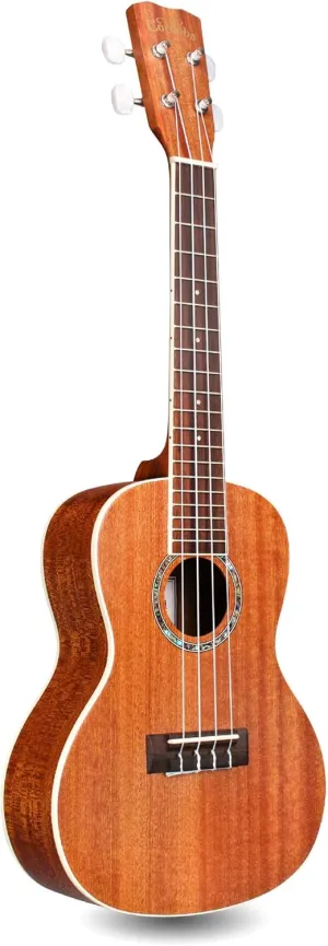 Cordoba 15CM Concert Ukulele - Hand Crafted With Mahogany Top, Back & Sides, Authentic Abalone Rosette & Satin Finish & Premium Italian Aquila Strings - For Beginners & Professionals