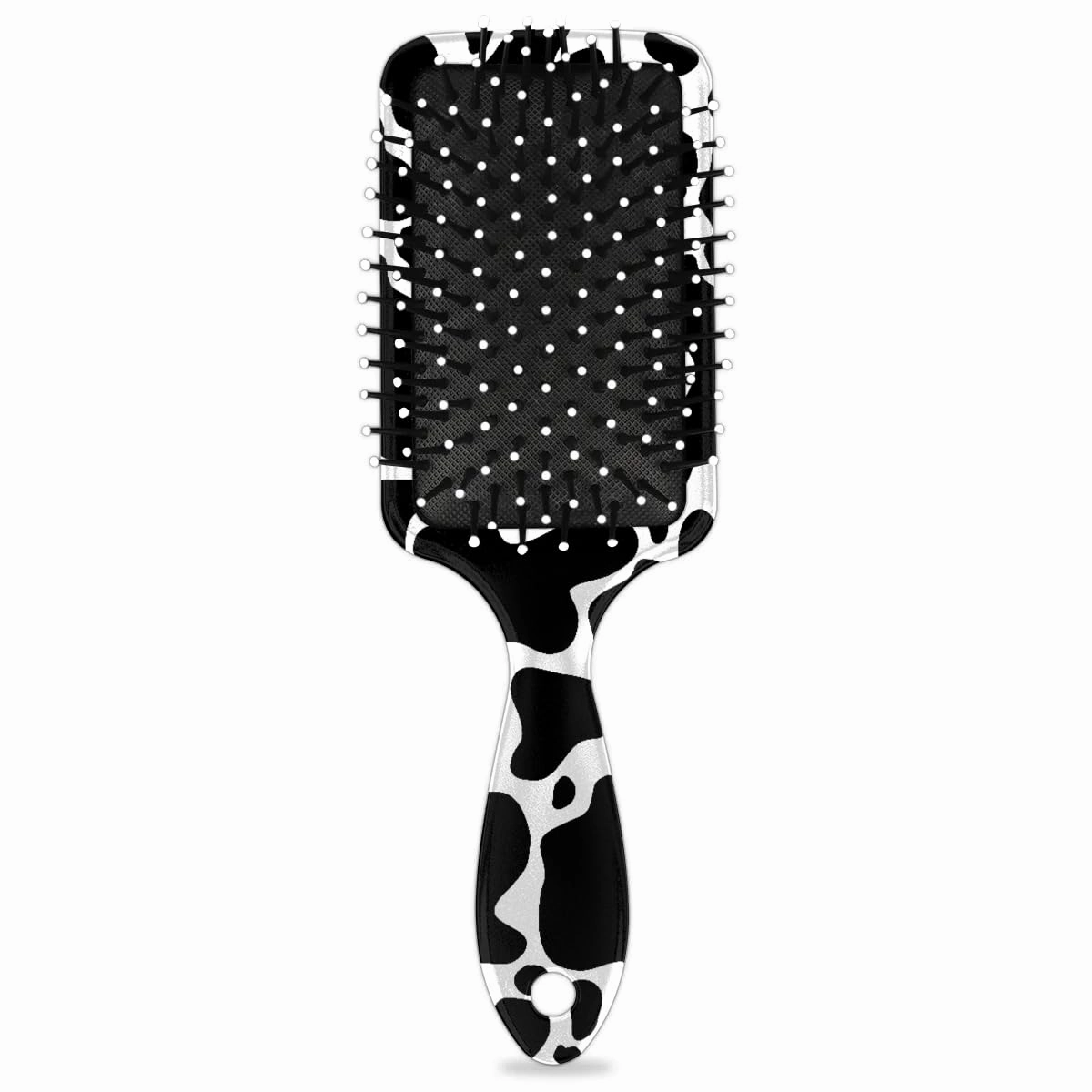 Cow Print Hair Brush for Kids Girls Boys, Wet Dry Detangling Hair Brush Soft Bristle Hair Brushes Paddle Hairbrush for All Hair Types Women Men