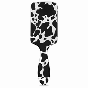 Cow Print Hair Brush for Kids Girls Boys, Wet Dry Detangling Hair Brush Soft Bristle Hair Brushes Paddle Hairbrush for All Hair Types Women Men