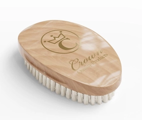 CQP Medium Firm Premium Mixed Boar Bristle Caesar Hairbrush (Light Oak)