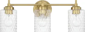 Craftmade 60503-SB Claire Vanity, (3) E26 Sockets, Satin Brass (Bulbs NOT Included)