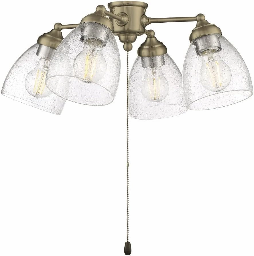 Craftmade Accessory - 32W 4 LED Ceiling Fan Light Kit in Transitional Style-8.14 Inches Tall and 20.23 Inche Wide-Satin Brass Fini