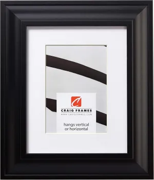 Craig Frames Contemporary Upscale, 20 x 24 Inch Satin Black Picture Frame Matted to Display a 16 x 20 Inch Photo