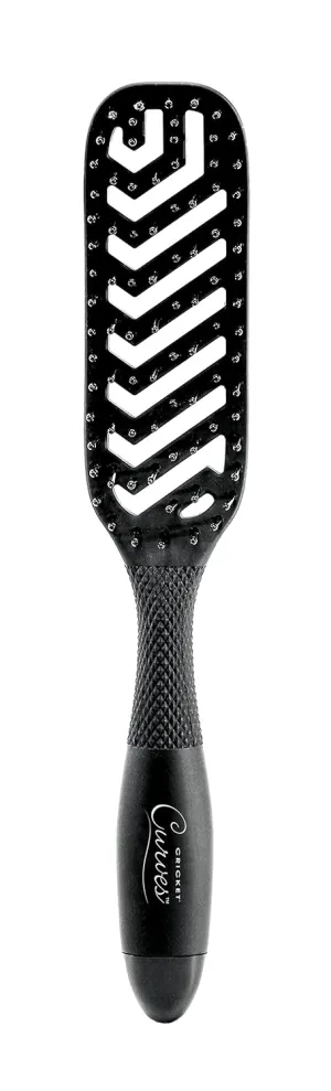 Cricket Curves Vent Hair Brush for Blow Drying and Styling Anti-Static Nylon Bristle Hairbrush for Long Short Thick Thin Curly Straight Wavy All Hair Type