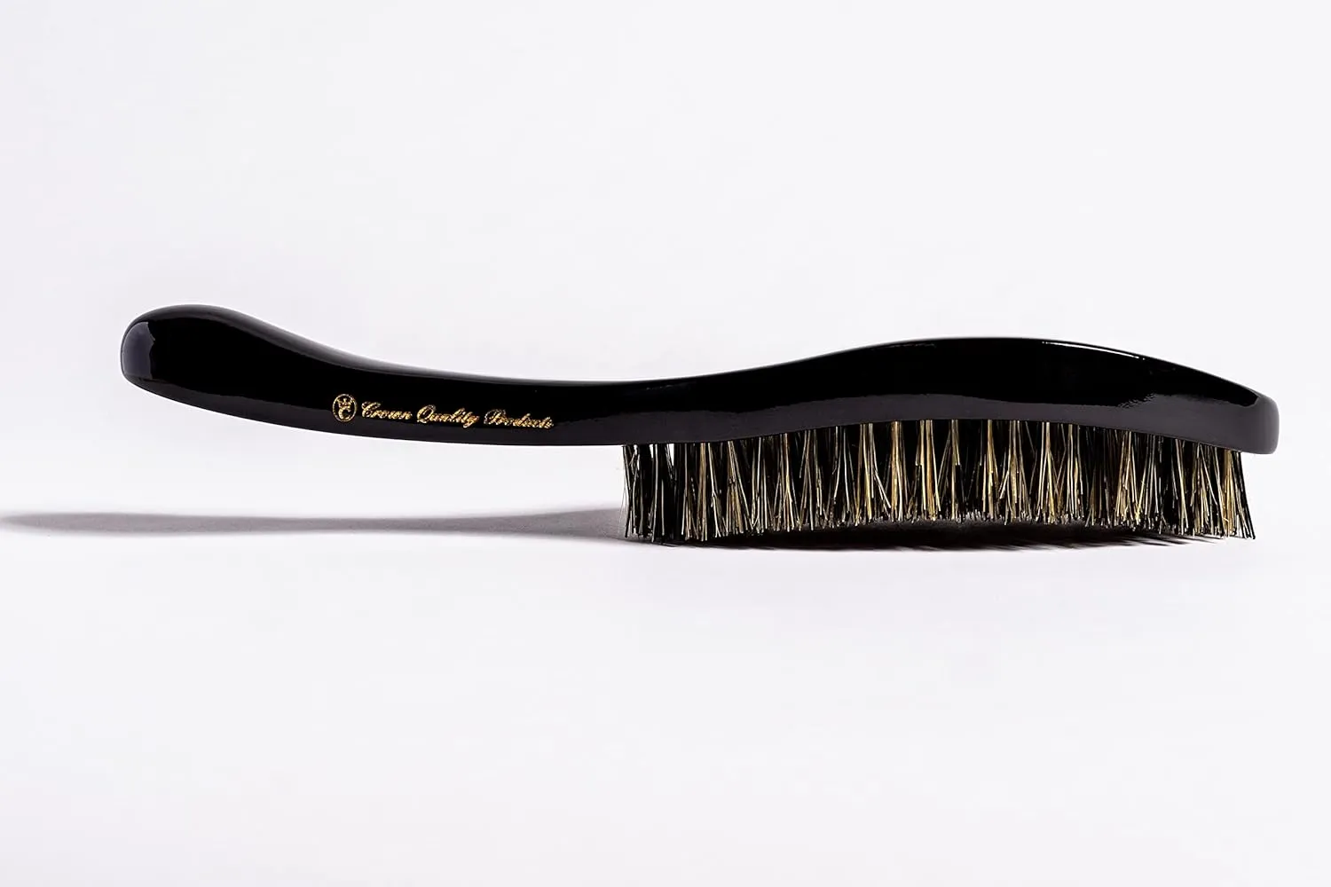 Crown Quality Products Original Contour 360 Wave Brush - MEDIUM (Onyx Black) Hairbrush
