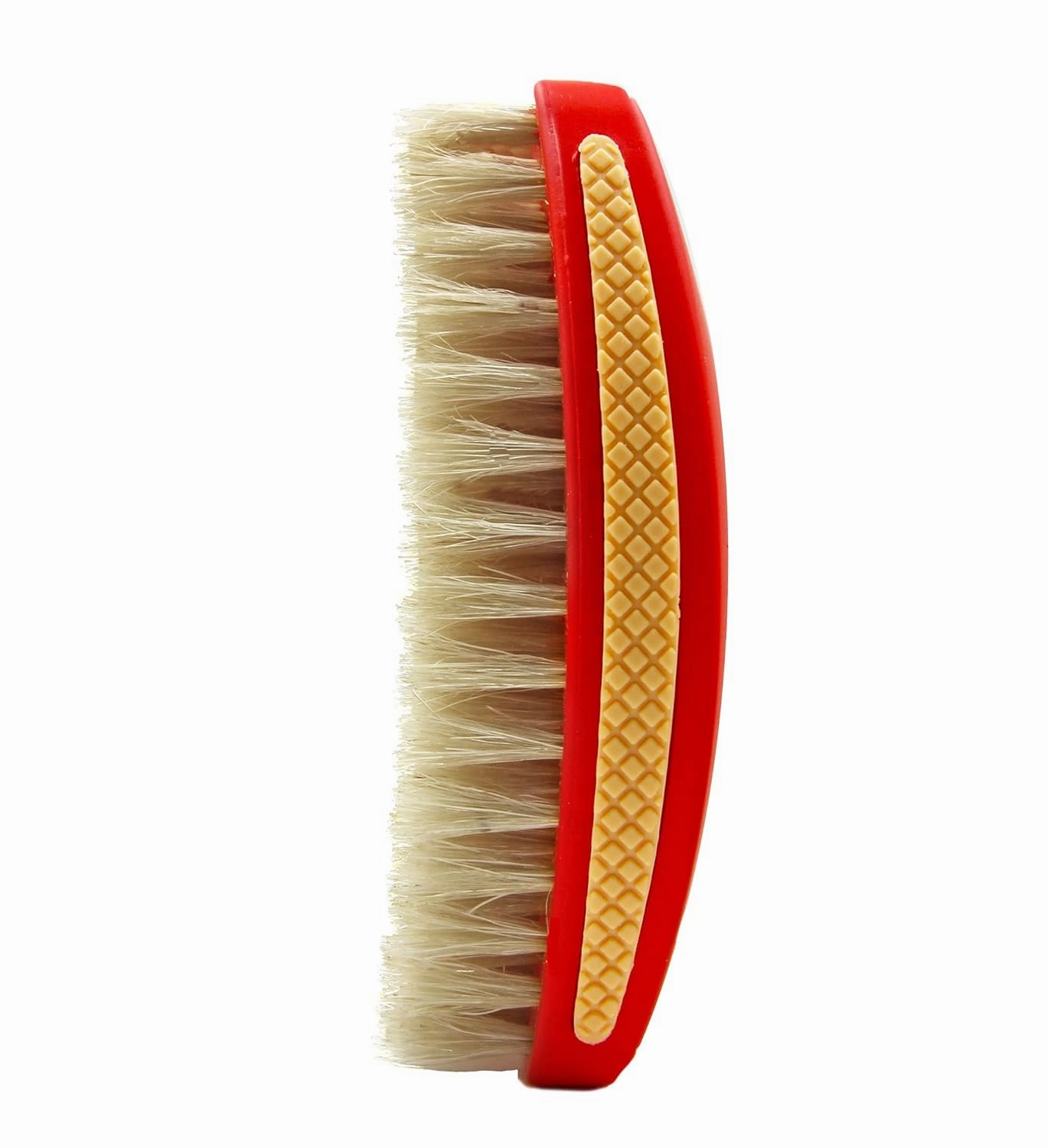 Crown Quality Products 360 Sport Wave Caesar 2.0 Boar Bristle Hairbrush, Medium, Red - Non-Slip Grip, Waterproof Design