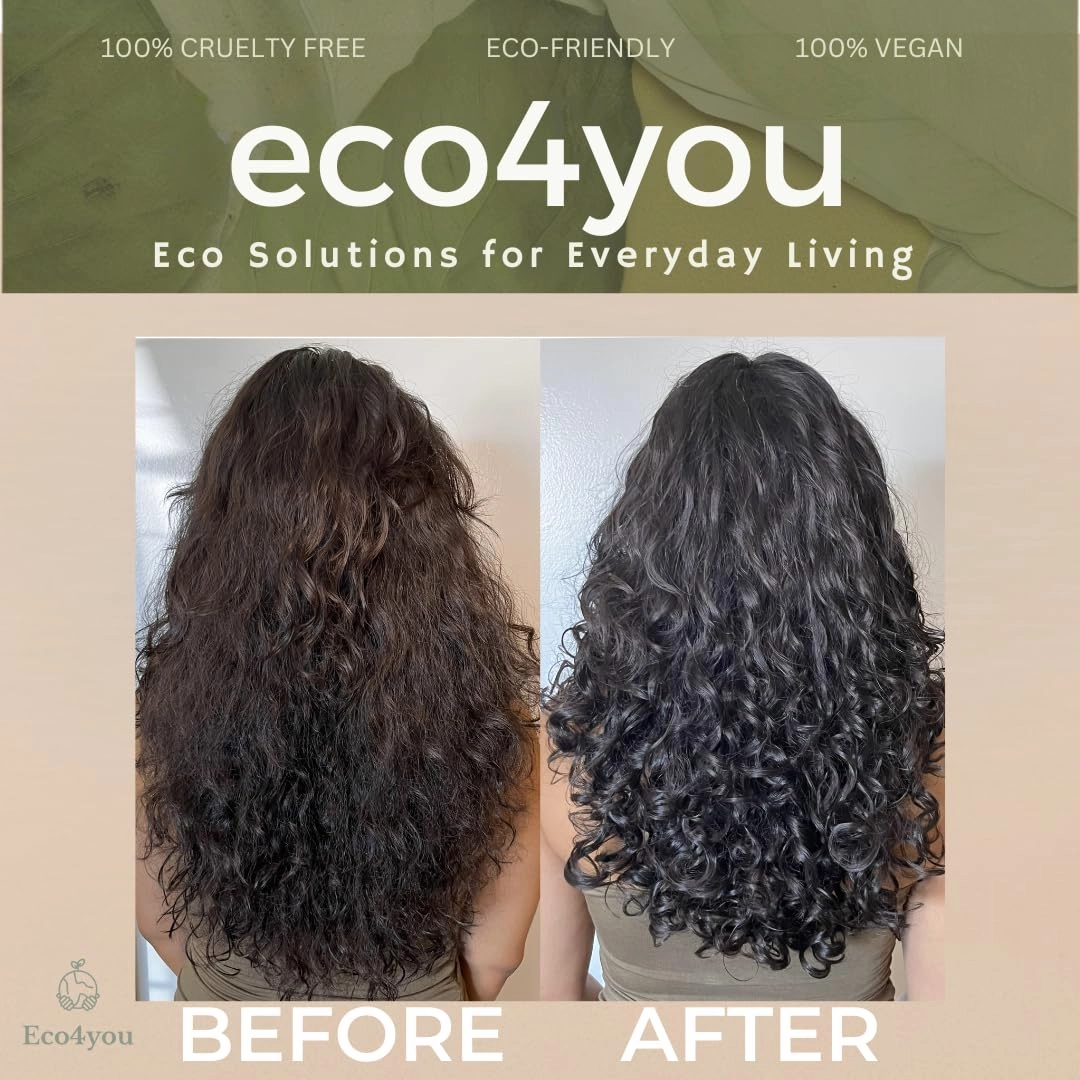 Curl Defining Hair Brush, Curl Define, Detangler for Wet & Dry Hair, Styling Brush for Curly, Wavy, and Damaged Hair, Reduces Frizz, Vegan, Organic Material. - Eco4you - Turquoise.