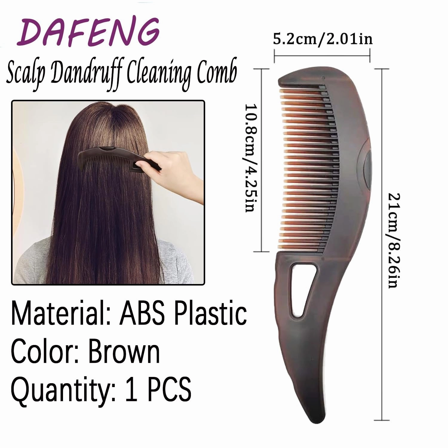 Dandruff Comb, Hollow Tooth Button Comb, Detoxing Comb Energy Massage Comb, Scalp Psoriasis Comb Dandruff Removal Comb, Lice Comb Multifunctional Hairbrush for Women Men Kids