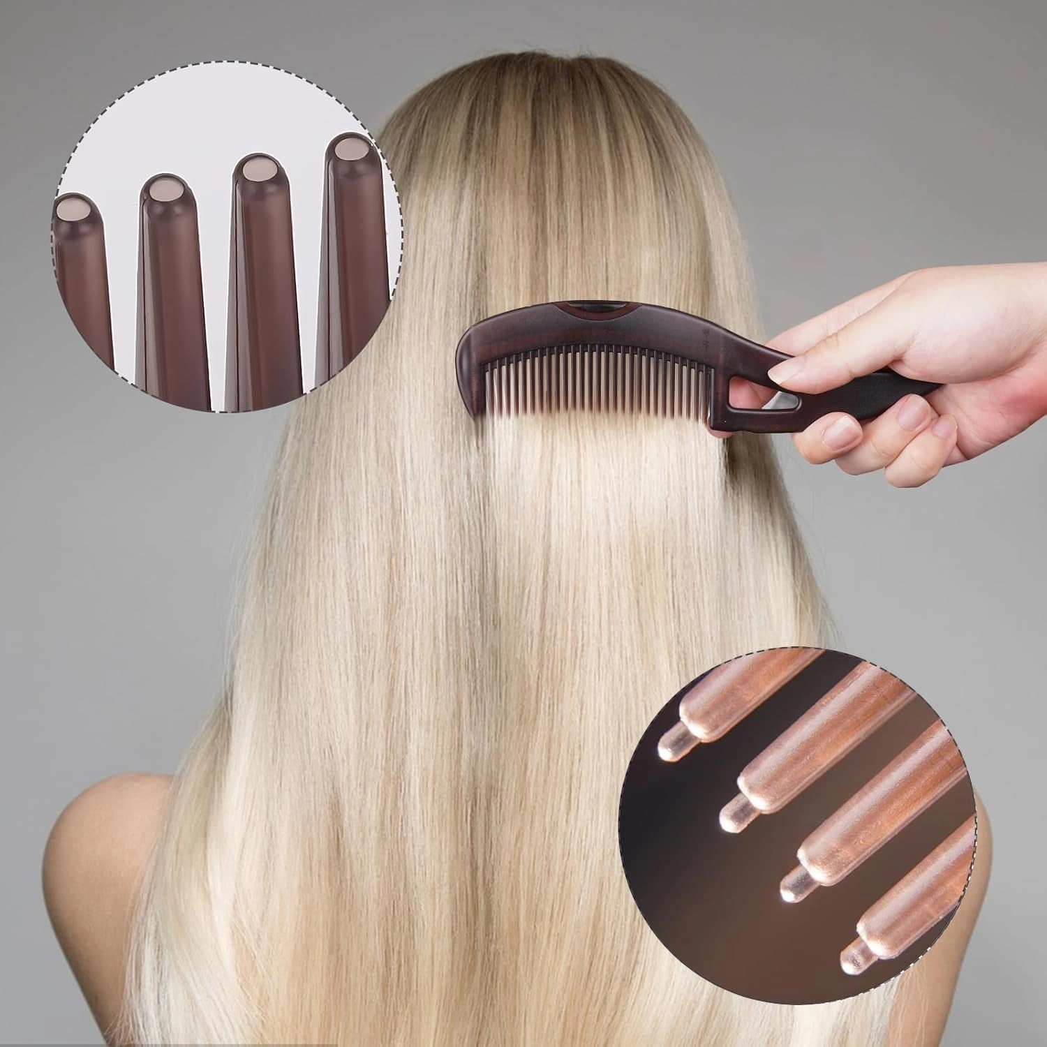 Dandruff Comb, Hollow Tooth Button Comb, Detoxing Comb Energy Massage Comb, Scalp Psoriasis Comb Dandruff Removal Comb, Lice Comb Multifunctional Hairbrush for Women Men Kids