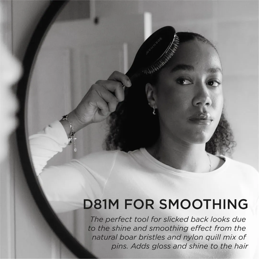 Denman Boar Bristle and Nylon Pin Hairbrush - For Detangling, Smoothing And Conditioning, Enhances Shine And Adds Gloss.