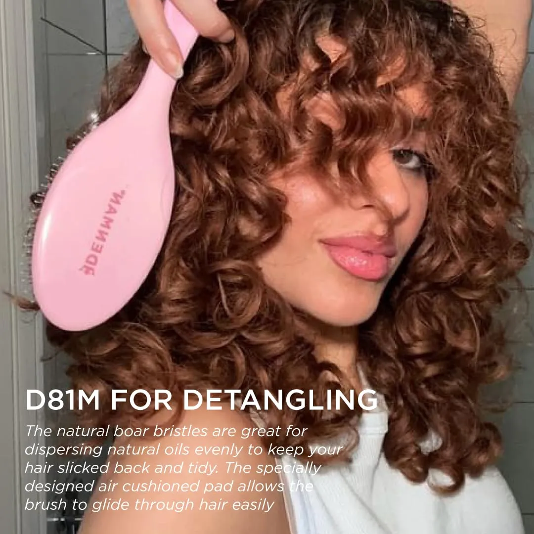 Denman Boar Bristle and Nylon Pin Hairbrush - For Detangling, Smoothing And Conditioning, Enhances Shine And Adds Gloss.