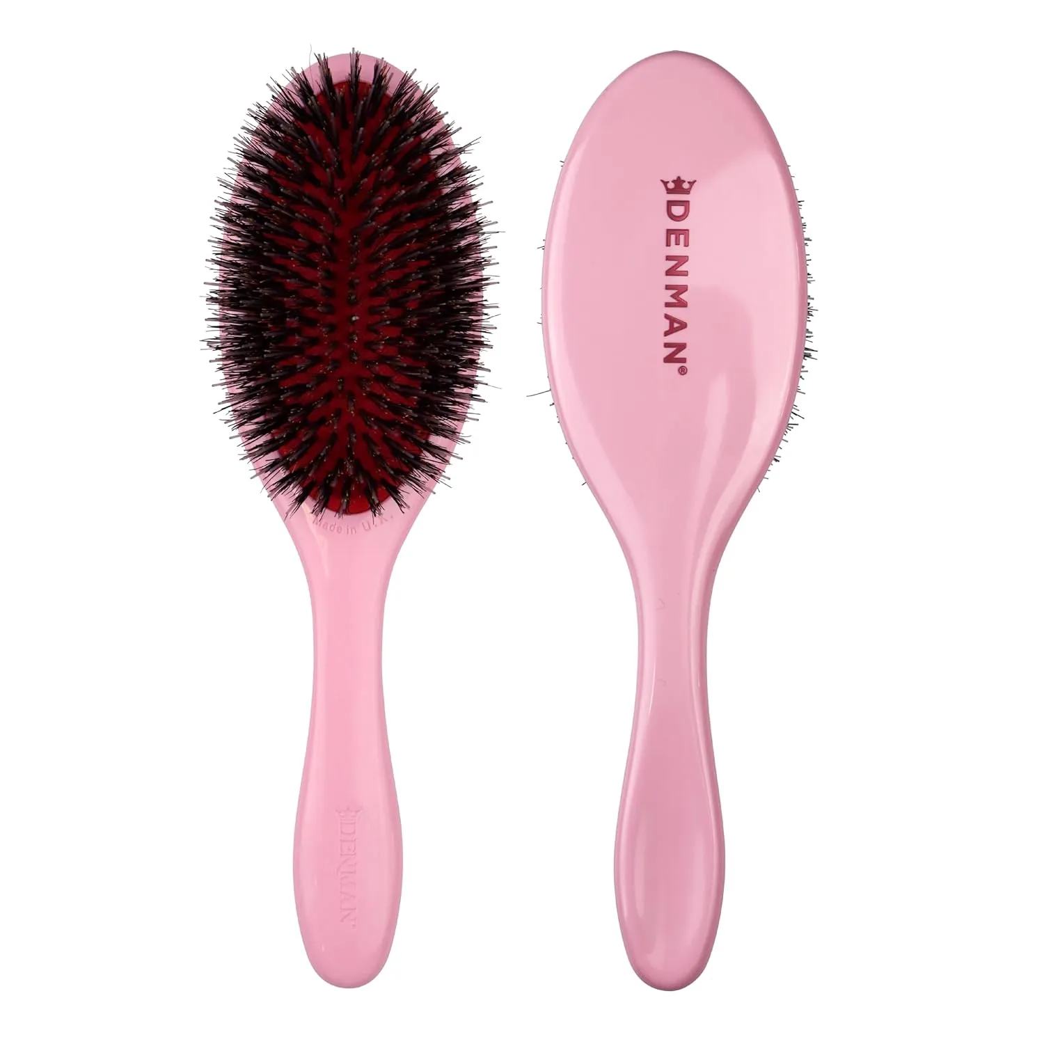 Denman Boar Bristle and Nylon Pin Hairbrush - For Detangling, Smoothing And Conditioning, Enhances Shine And Adds Gloss.