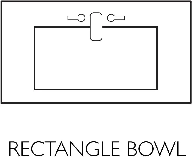 Design House 591065 Wyndham 2-Door Bathroom Cultured Marble 4" Centerset Camilla Vanity Top Unassembled, Rectangle, White