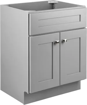 Design House Brookings 24-Inch Bathroom Vanity, Solid Wood, Ready to Assemble, Sherwin Williams Gray, 587063