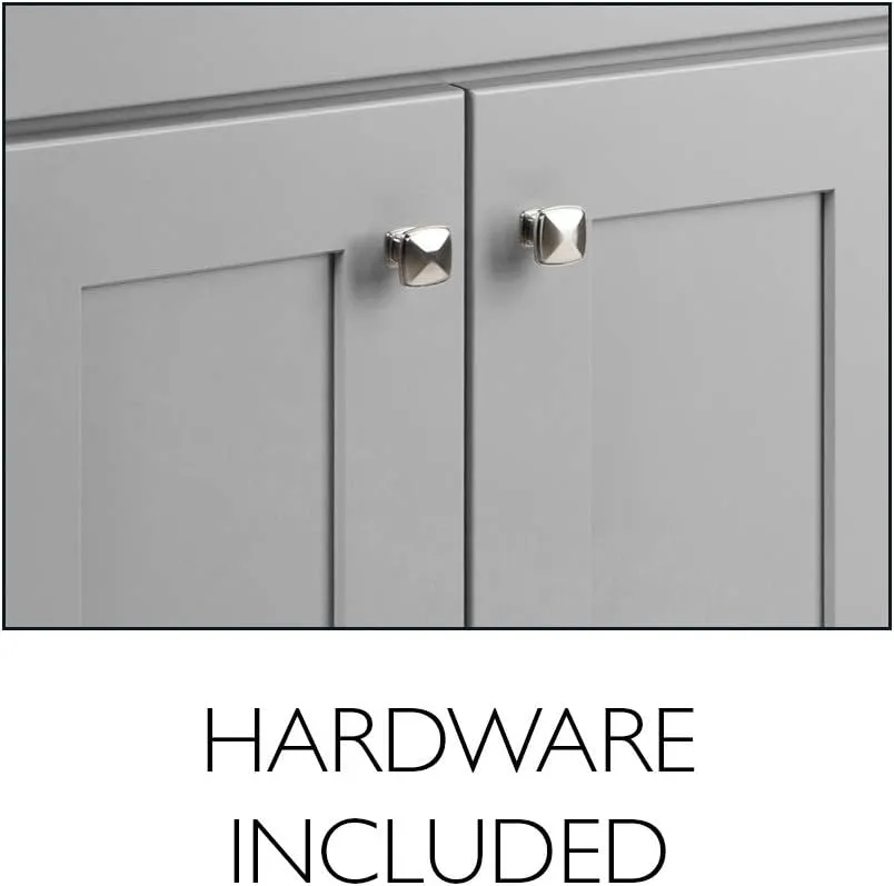 Design House Brookings 24-Inch Bathroom Vanity, Solid Wood, Ready to Assemble, Sherwin Williams Gray, 587063