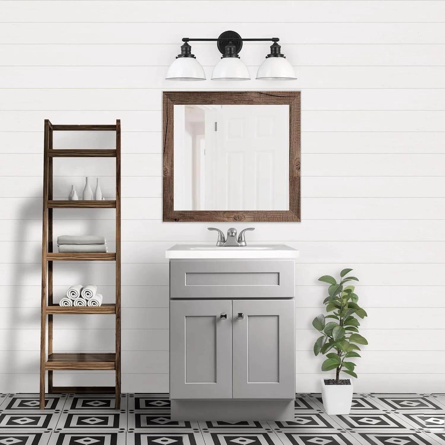 Design House Brookings 24-Inch Bathroom Vanity, Solid Wood, Ready to Assemble, Sherwin Williams Gray, 587063