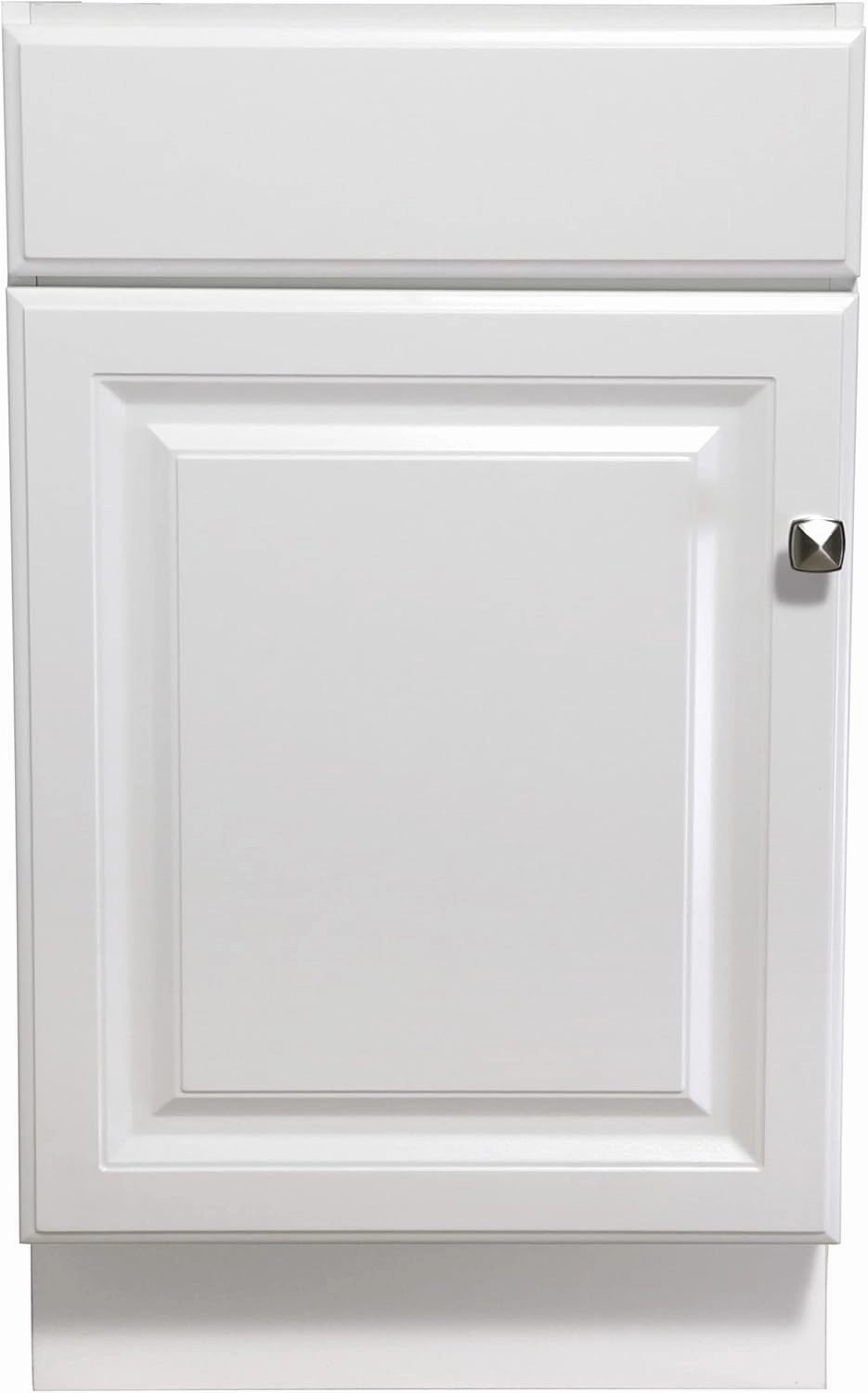 Design House 597112 Wyndham Unassembled Bathroom Vanity Cabinet Without Top, 18 x 16/1 Door, White