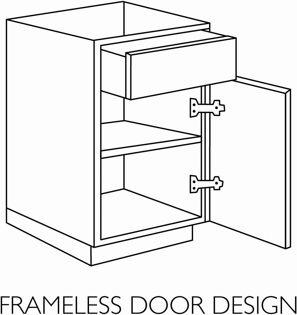 Design House 597112 Wyndham Unassembled Bathroom Vanity Cabinet Without Top, 18 x 16/1 Door, White